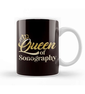Queen Of Sonography Ultrasound Sonographer Echography Doctor Kupa Bardak Porselen