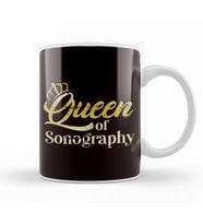 Queen Of Sonography Ultrasound Sonographer Echography Doctor Kupa Bardak Porselen