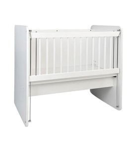 Babywhen Pratik Sallanır Anne Yanı Ahşap Beşik 60x120 cm - Beyaz