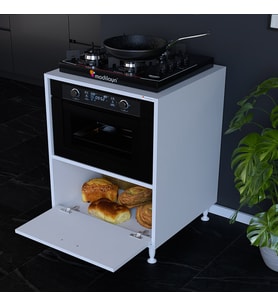 Modilayn Loya 59,6 X 87,4 X 56 Cm Set Altı Dolap Alt Kapaklı Ocak Altı Mini Midi Mikrodalga Fırın Dolabı