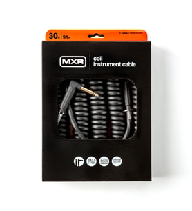 MXR DCICB30R Blk Ra Right/straight Coil Kablo (9 Metre)