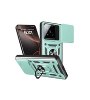 Xiaomi Mi 15t Pars Lens Yüzüklü Silikon - Yeşil