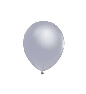 Metalik  Balon 12 İnç Baskısız (100 Adet)  Gümüş