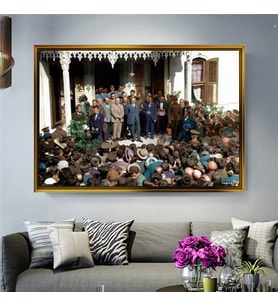 Altın Çerçeveli dekoratif tablo l949 (Gold)