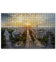 Cakapuzzle Paris Panaromik Günbatımı  Puzzle Yapboz MDF (Ahşap) (120 Parça)