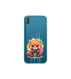 Huawei Y5 2019 ile Uyumlu Splash Tilki Tasarımlı Şeffaf Silikon Kılıf