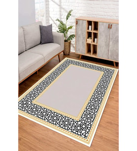 Dijital Kaymaz Taban Yıkanabilir Renkli Salon Halısı Mutfak Halısı Yolluk ND-SD-758 (Krem)