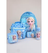 x Dekomus Lisanslı "Ice Queen Collection" Elsa Frozen Okul,Kalem ve Beslenme Çantası,Beslenme Kabı,500 Ml Matara Seti
