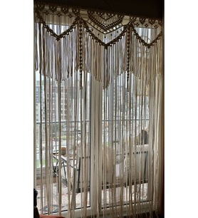 El yapımı makrome bohem perde,backdrop,organizasyon 150x200