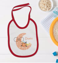 BK Kids Kişiye Özel İsimli Kırmızı Bebek Mama Önlüğü-8