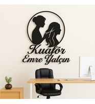 Kadın Kuaförü İçin Metal Duvar Dekoru - Kişiye Özel Duvar Tablosu