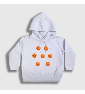 Presmono Unisex Çocuk Beyaz Seven Anime Dragon Ball Kapüşonlu Sweatshirt 237031tt