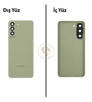 Samsung S21 Fe Yeşil Arka Pil Kapağı Batarya Kapağı Lazer Kesim Back Cover