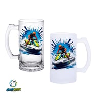 Jetski Kulplu Bira Bardağı Buzlu veya Şeffaf Seçenekli 0303