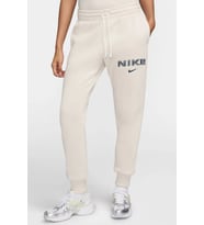 Nike Sportswear Phoenix Fleece Mid Rise Standart Fit Kadın Eşofman Altı Krem