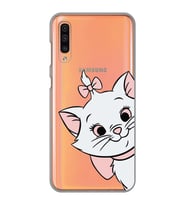 Samsung Galaxy A30S/A50/A50S Uyumlu Marie Kedicik Desenli Şeffaf Telefon Kılıfı