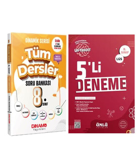 Dinamo Yayınları 8. Sınıf Tüm Dersler Dinamik Serisi Soru Bankası ve Ünlü 5 li Deneme Seti 2 Kitap