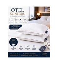 2LiOtel Konforu Rahat Mikrojel Yastık %100 Pamuk Kumaş 900 gr Dolgu Hipoalerjenik Nefes Alan 50x70 cm (Tela çantalı)