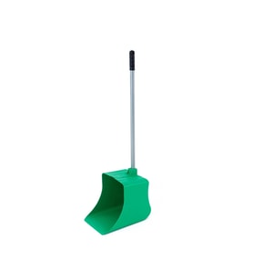 A Form Endüstriyel Büyük Hazneli Sokak Bahçe Çöpçü Faraşı Alüminyum Saplı -Yeşil - 105 Cm. - 1 Adet
