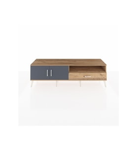 Hyperion TV Ünitesi 2 Raflı Tek Çekmeceli 2 Kapaklı 176x44x51 Çam-Antrasit/Çam