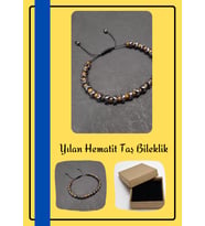Yılan Hematit Taş Bileklik