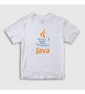 Presmono Unisex Çocuk Beyaz Java Coder Programmer Developer Yazılımcı T-Shirt 335409tt (Beyaz)
