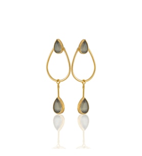 Kadir Jewellery 22 Ayar Altın Kaplama Kadın Sallantılı Küpe -El İşçiliği Ve Hipoalerjenik Küpe-E85