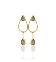 Kadir Jewellery 22 Ayar Altın Kaplama Kadın Sallantılı Küpe -El İşçiliği Ve Hipoalerjenik Küpe-E85