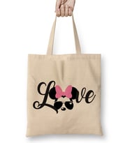 Girly Kız Çocuğuna Mickey Hediye Bez Çanta Uzun Saplı