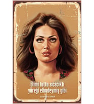 Türkan Şoray Retro Ahşap Poster