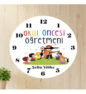 Okul Öncesi Öğretmeni Duvar Saati