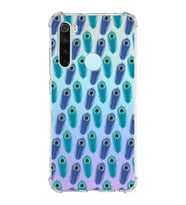 PrintiFy Xiaomi Redmi Note 8 Uyumlu Nazar Boncuğu 4 Baskılı Şeffaf Köşe Korumalı Antişok Kılıf