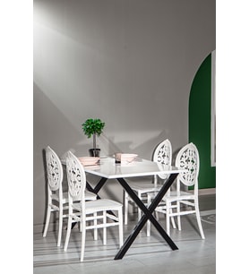 Matrix Maxima Beyaz / Venüs Mutfak Masa Takımı - Beyaz