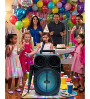 Karaoke Hoparlör Mikrofonlu Rgb Işıklı Speaker Usb Tf Kart Destekli