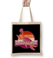 Lesiosaurus Pride Dinosaur Bez Çanta Uzun Saplı