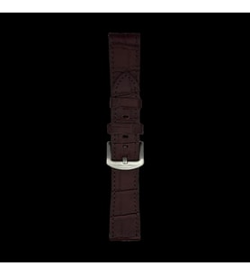22 mm Hakiki Deri Kroko Kahverengi Kordon Akıllı Pim
