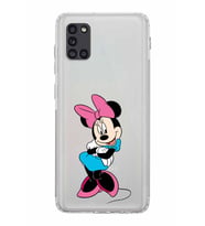 Samsung Galaxy A31  Kamera Korumalı  Kapak Minnie Mouse Tasarımlı  Şeffaf Kılıf