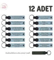 Gök Mavi & Yeşil, Lise Sınıflarına Anlamlı Bir Mezuniyet Hatırası 12'li Set, Anı Anahtarlığı (Gök Mavisi)