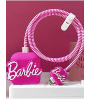 Iphone 18W/20W ile uyumlu Barbie Şarj Kılıfı, Şarj Kablosu Örme Aparatı, Toparlayıcı, Kablo Koruyucu
