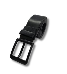 Hakiki Deri Premium Erkek Kemer, Siyah Manda Derisi, 4.5 cm Genişlik, Çelik Toka, Klasik Tasarım Tarz6ZBW5SH