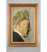 EV İŞYERİ OFİS İÇİN ALTIN ÇERÇEVELİ PASPARTULU ATATÜRK TABLO S757
