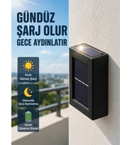 Şeffaf Abajurlu Duvar Tipi Solar IşıkYeni Nesil