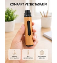 Taşınabilir Dumansız Mini Küllük Ahşap Görünümlü 3 Farklı Uçlu Kompakt Tasarım