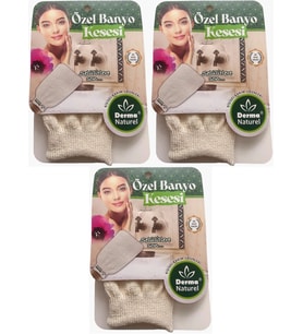 Derma Naturel Özel Banyo Kesesi MS-07 (3 Lü Set)