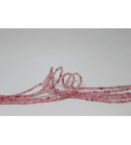 Pembe Kuvars  Taşı YARIM Dizi 2mm (17cm uzunluğundadır)