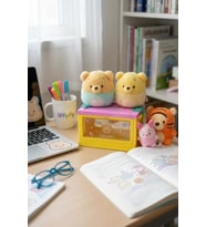 Mini Tsum Tsum Saklama Kutusu, Yan Pencereli, Lisanslı, Renkli, Eğlenceli