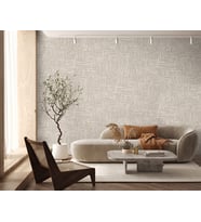 MUSE Koleksiyonu 25101-3 Bej  Dokulu Silinebilir Nonwoven Vinil Duvar Kağıdı (Bej-Bej)