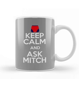 Keep Calm And Ask Mitch Baywatch Trunk Kupa Bardak Porselen
