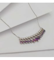 Gümüş Mistik Topaz Taşlı Kolye 925 Ayar (Karışık)