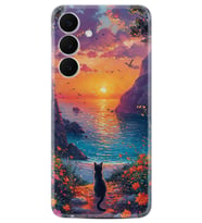 Samsung Galaxy S25 FE Kılıf Boutique Baskılı Resimli Manzara Kedi Pcode -096